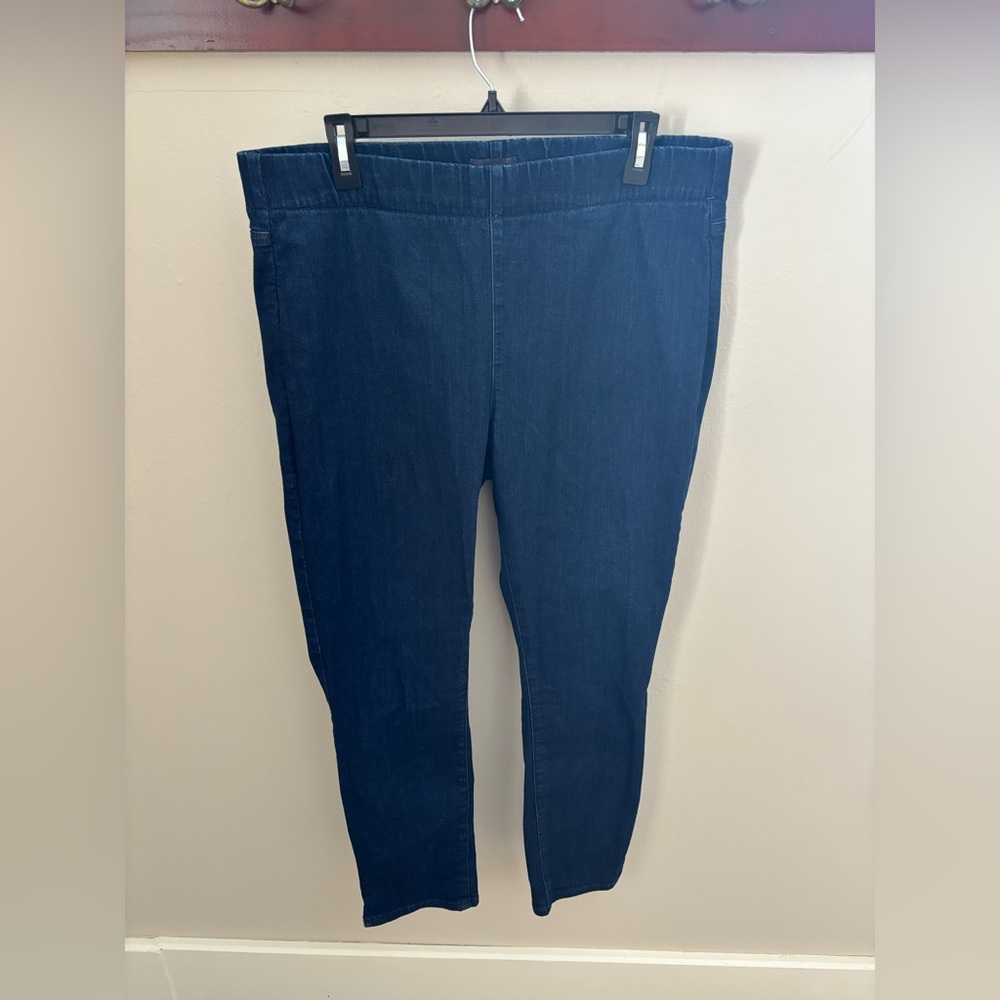 NYDJ Dark Blue Denim Pull On Jeans 14